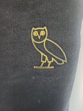 OVO Black joggers with Gold Owl Logo